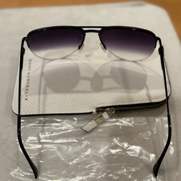 QUAY AUSTRALIA Women's The Playa Mini Brow Bar Aviator Sunglasses, 60mm - Picture 4 of 6